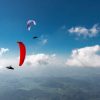 Thermalling paragliding training in Spain – pilot gaining altitude in warm rising air currents