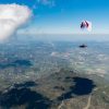 Beginner paragliding course in Spain – students learning soaring techniques along the Mediterranean coast